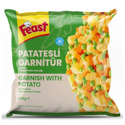Feast mixed vegetables, frozen and ready to cook from frozen.