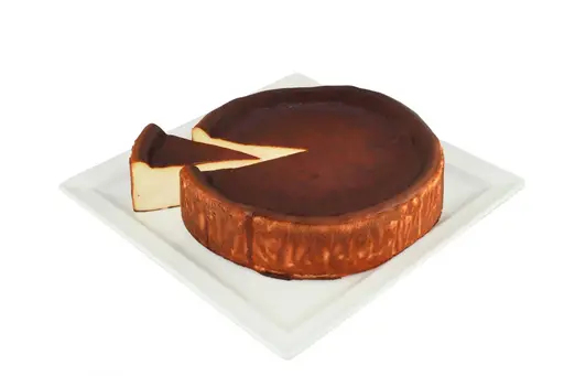 San Sebastian-style baked cheesecake with a caramelised top.