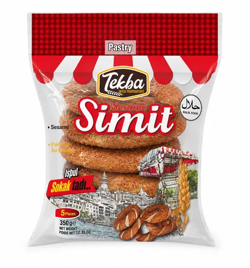 Turkish simit — sesame-crusted bread rings.