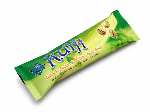 Everest individual pistachio kulfi sticks, twenty 70 ml sticks per case.