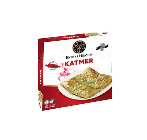 Endo's Heaven handmade katmer — layered pistachio pastry.